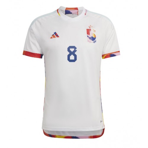Belgien Youri Tielemans #8 Bortatröja VM 2022 Kortärmad Belgien Youri Tielemans #8 Bortatröja VM 2022 Kortärmad